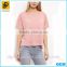 2016 New Fashion Made in China Comfortable Mid Pink Textured Slub T shirt