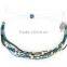 hot new many layers red wax cord knot bracelet with copper beads for luck girl
