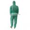 Green coveralls disposable safety jumpsuit PPE isolation overalls
