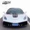 Body kit for Ferrari 458 in misha style front bumper rear bumper hood carbon fiber front lip rear lip side skirts fenders canard