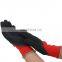 Sunnyhope abrasion resistant Red Nylon Liner Black Latex Coated Industrial Safety Gloves