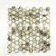 White Color Foshan Hexagon Shape Glass Mosaic Tile Hot Melting Glass Mosaic Tile