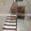 Modern solid wooden treads steps stairs straight staircase design