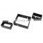 Black Intersecting 3 Rect Boxes  Floating Shelf Wall Mounted Home Decor Furniture
