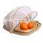 Bamboo food cover netted trays handmade basket tent food/bamboo food tray with cover/ bamboo food cover umbrella