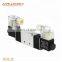 5 3 way double coil solenoid valve pneumatic air electric flow control valve operation 220v ac 24v dc