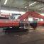 EONMAC 26 ton dredging amphibious excavator HK260SD in wetland/swamp/pond with pontoon