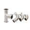 SMS DIN pipe fitting elbow price sanitary stainless steel 3 way elbow pipe fitting