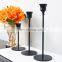 Hot Sale Nordic Metal Black Candle Holders Decorative for Luxury Home Decor Party Decorations