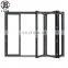 Aluminum Frameless House Exterior  Bifold  Accordion Soundproof Doors Aluminium Patio Glass Folding Door
