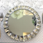 Crystal Rhinestone Diamond Wedding Glass Mirror Under Charger Plate Wholesale