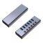 8-port USB hub, 3 USB3.1-A, 3 USB3.0-A, SD/TF