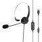 Wired Quick Disconnect Computer PC Call Center USB Headset With Microphone