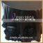 TC107G with flower black rosette satin 132" round table cloth