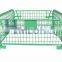 Storage steel folding stackable pallet cage