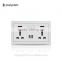 Multi function universal double power 13a electrical sockets usb wall socket with usb charger outlet