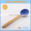 2015 New Product Wooden Handle Silicone Salad Spoon