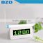 New Promotional Multi-functional USB HUB Digital LED Message Green Board Alarm Transparent LCD Promotional Clock