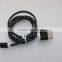 Metal Shell Micro USB Charger Cable 1M Braided Nylon V8 Data Sync Charging Cord Adpter Line