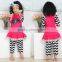 baby toddler clothing children cotton outfits chevron clothing sets for kids 1- 6years