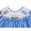 Bunny Easter egg and chicken hand smocked bishop dress