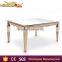 Gold Metal Glass Dining Table with Glass Living Room Furniture                        
                                                Quality Choice