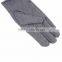 Gray Plaid Mirco Velvet Touch Screen Men Gloves Metal Rivets