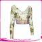 wholesale plain sexy women crop top sweat suit for girls
