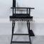 Silver/black aluminum beauty chair director chair OEM/ODM available Middle size A8632-B