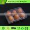 6 Cells Clear transparent disposable plastic egg tray