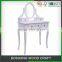 Antique Style Shabby Chic Dressing Table With Vanity Mirror & Stool