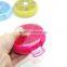 Travel Pocket 7 compartments round pill box with a push button