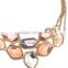 2015 new design light peach color alloy necklace jewelry for lady