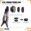 AIKE Global Lens AK005 2016 Newest Technology Camera Lenses Zoom Lens 198 Degree Fisheye+0.63x Wide-angle+15x Macro Lens Set
