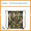 Promotional hot selling camo drawstring gym bag