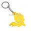 custom design silicone rubber purse hanging key chain