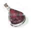 Rhodonite jewelry 925 sterling silver pendant Indian semi precious gemstone pendant