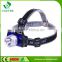 Outdoor Plasctic 3*AAA battery 1W LED 80 LUM high power led headlamp wholesale