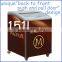 151L small curved glass showcse freezer ice cream freezer with unique back to front push and pull door design