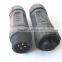 LLT M12 mini connector 4 pin male to female watertight connector