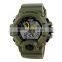 SKMEI dual time silicone digital analog watch men's sport s shock resist watch waterproofed