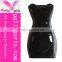 Bright Black Pvc Dress Women Leather Corset,Zipper Leather Lingerie Dress Corset 2016