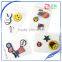 4pieces lovely brooch pins badges fashion cartoon colorful smiley heart star plant mirror glass for boys girls men women 2016