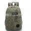 2016 manufactures China cotton bag Classic Canvas Backpack with leather