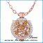 new design creative crystal insert love coin locket necklace