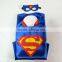 Wholesale superhero capes/custom adult superman capes and masks/party costumes masks