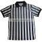 customized dry fit black and white referee shirt