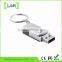 Memorising metal USB flash drive with keychain swivel USB pen drives bulk