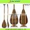 Chinese wood waveski outrigger canoe paddle with bent shaft