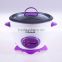 5 cups mini drum shape purple rice cooker with glass lid